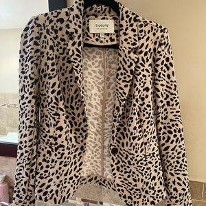 b.young leopard print blazer